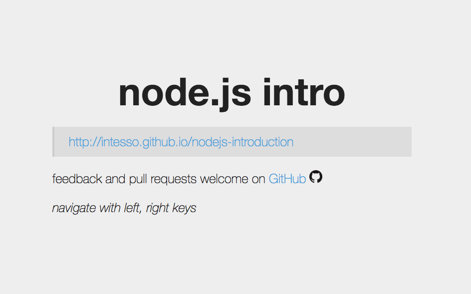 node.js introduction